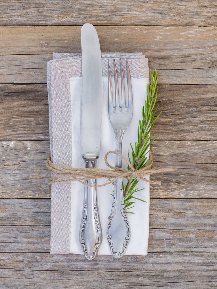 Table Setting With Silverware