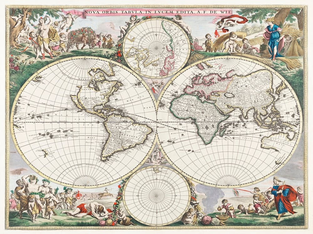 Nova Orbis Tabvla In Lvcem Edita By Frederik De Wit (1630–1706)