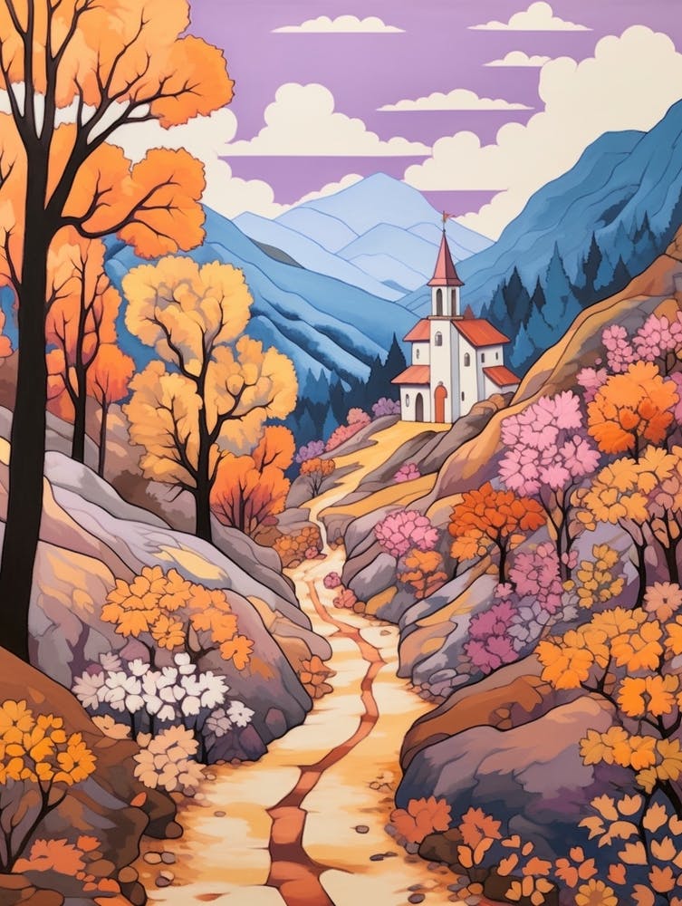 Mestia To Ushguli Trail Gerogia 2 Hike Illustration