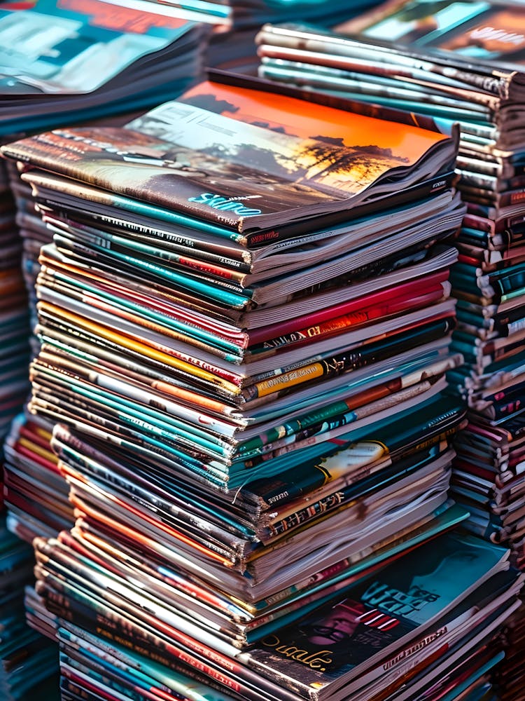 Stapel Zeitschriften