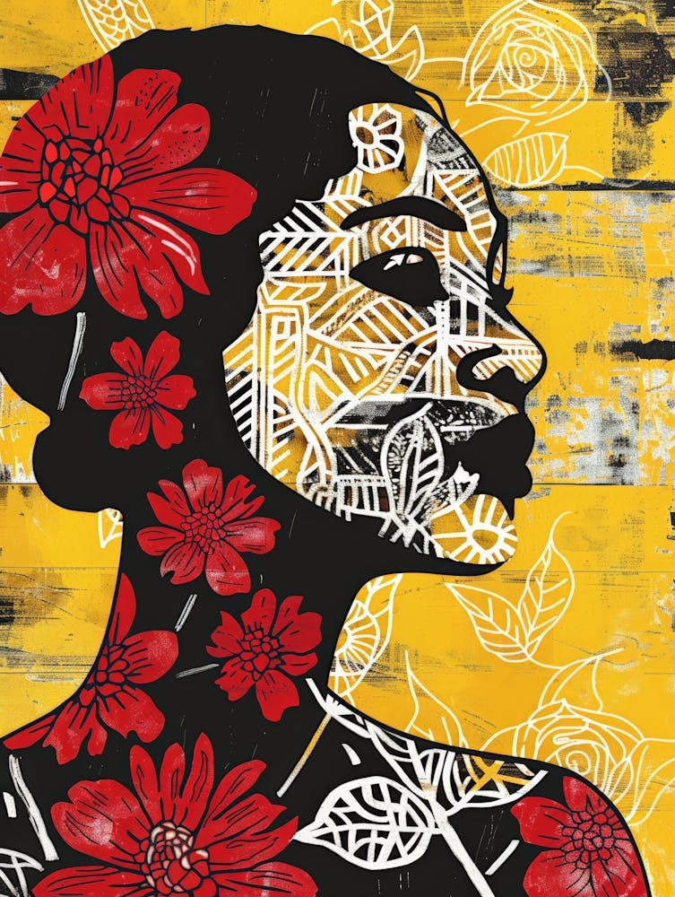 Portrait Of A Woman With Flowers 11