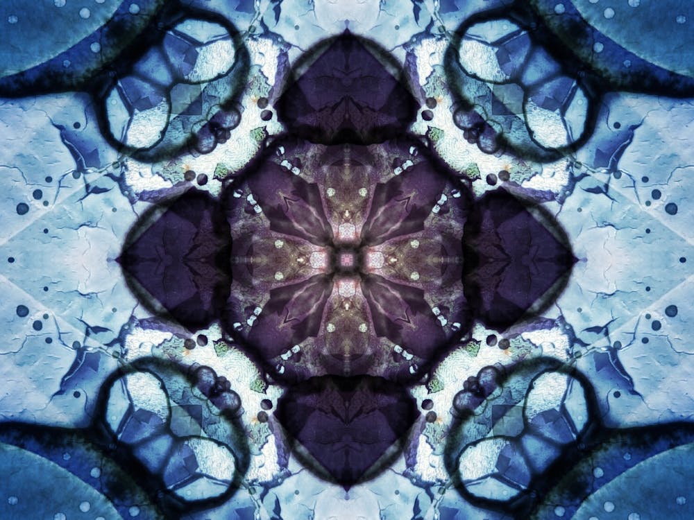 Modern Abstraction Blue Watercolor Decor 1
