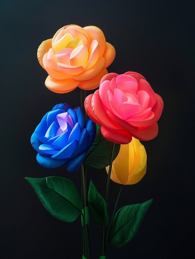 Bright Inflatable Flowers Camellia 3