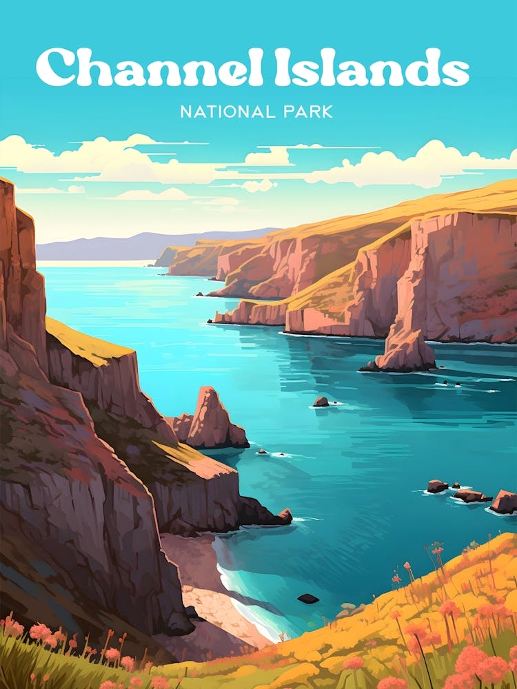 Channel Islands National Park California Hiking Travel Art