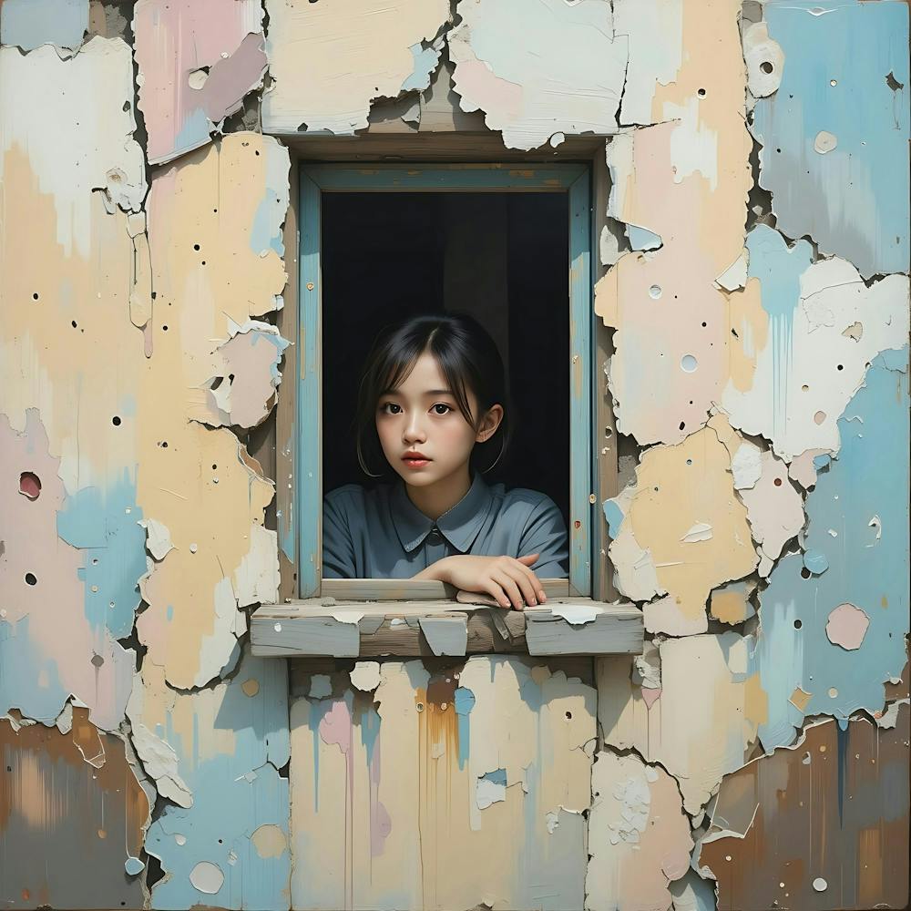 Girl In A Window