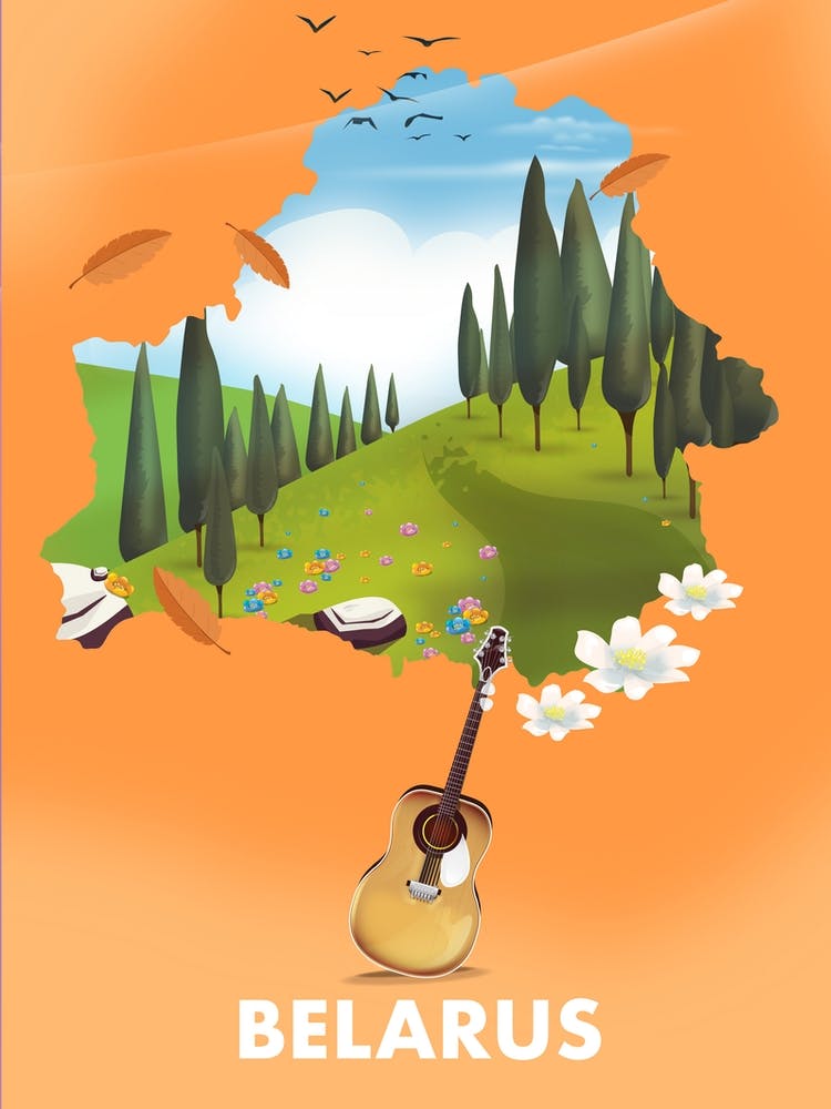 Belarus Reiseplakatkarte 1