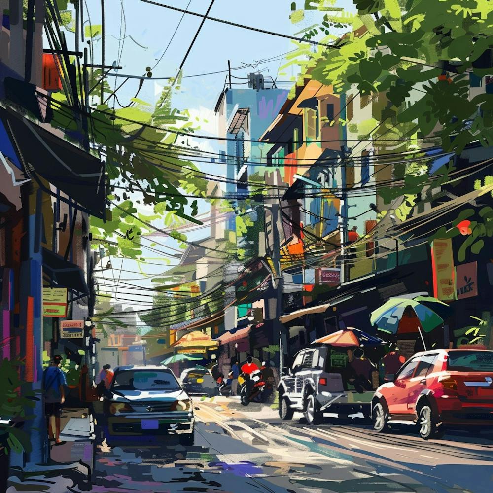 Street Scene In Vietnam