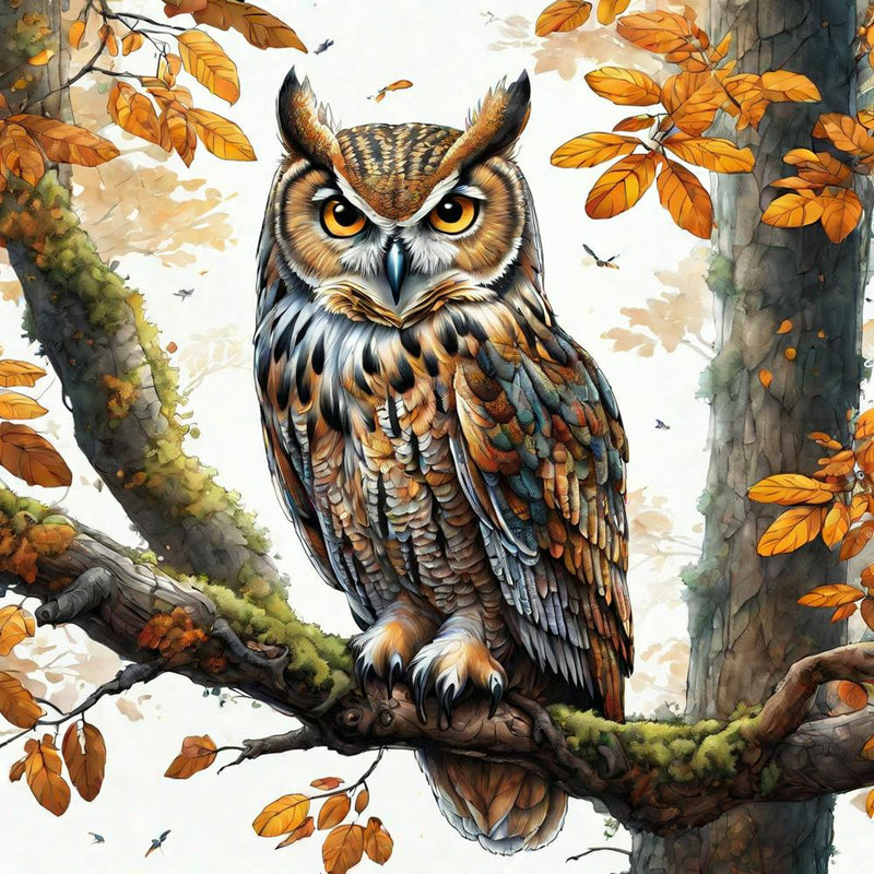 Owl In Autumn