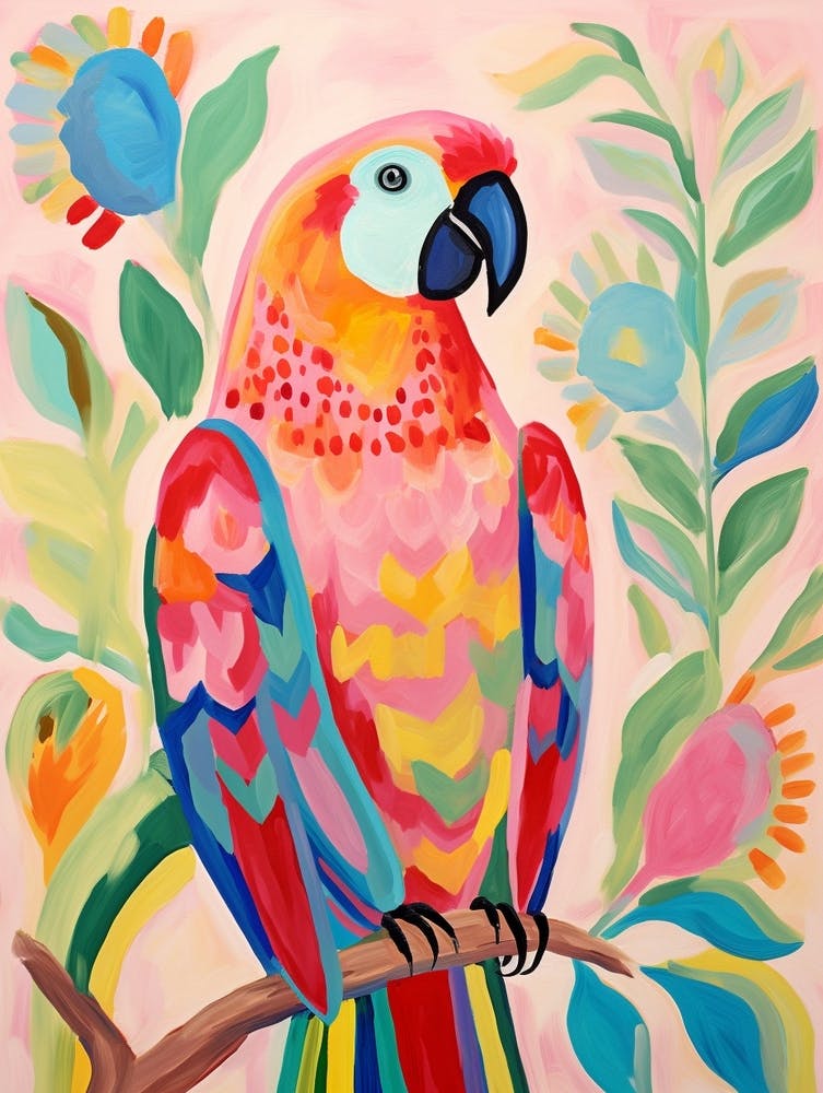 Pink Scandi Parrot 4