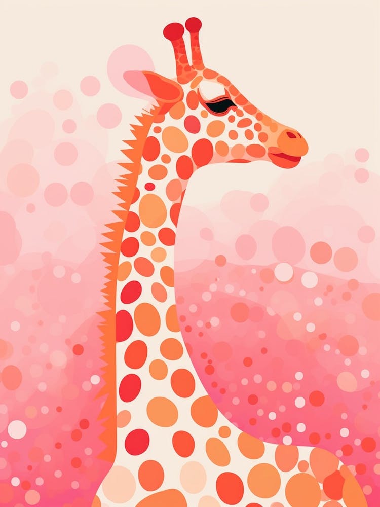 Pink Dotwork Giraffe 4
