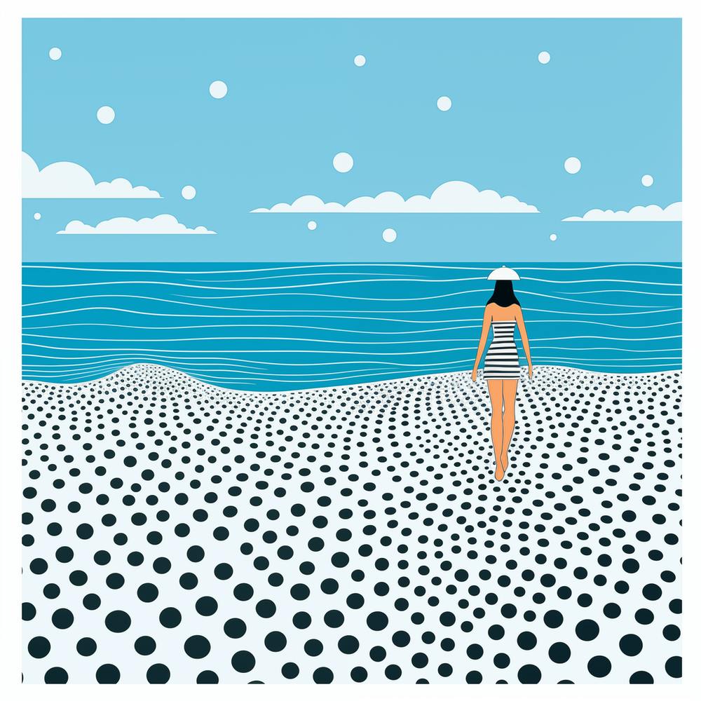 Yayoi Kusama Beach Print