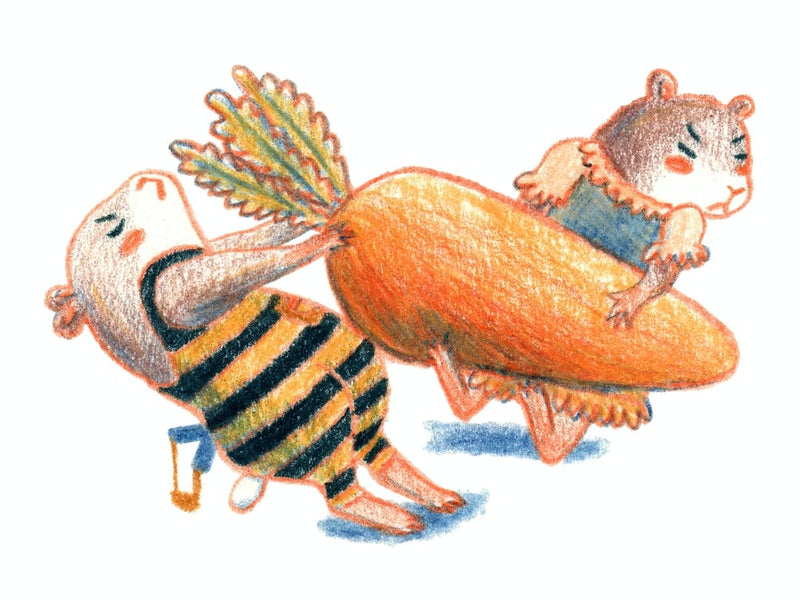 Hamster Siblings Carrot Fight