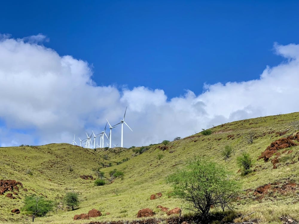 Moulins à Vent Sur Une Colline À Maui (Série Hawaï)