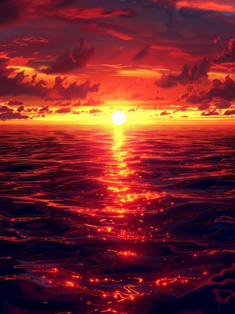 Sunset Over The Ocean 81