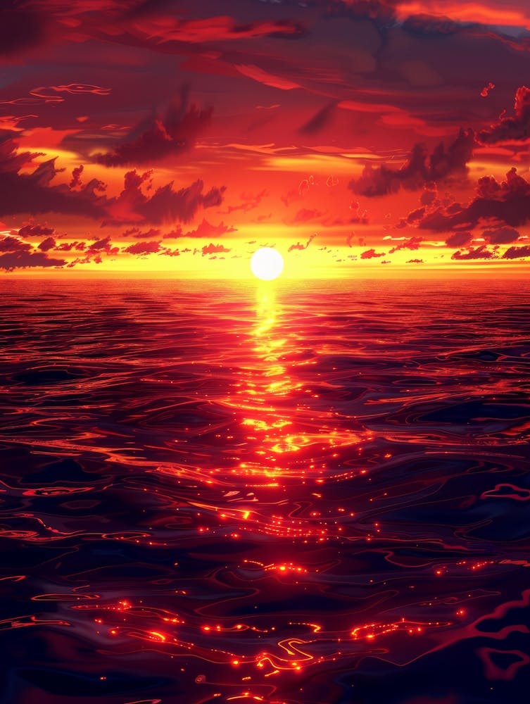 Sunset Over The Ocean 81