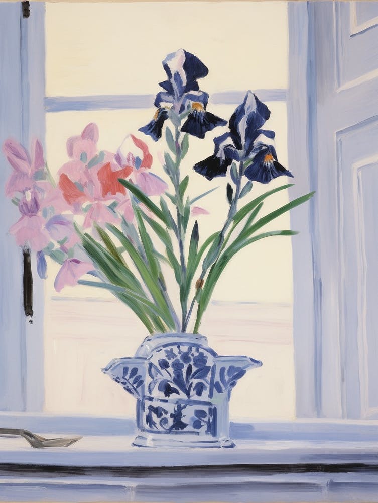 A Vase With Iris, Flower Bouquet 2