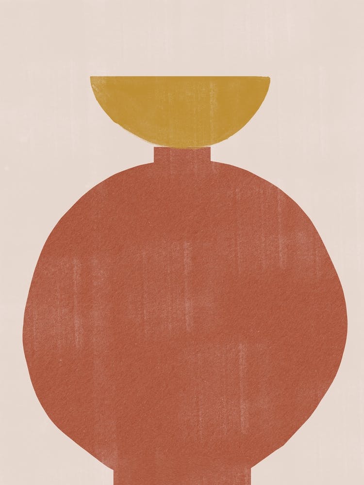 Abstract Vase, Terracotta