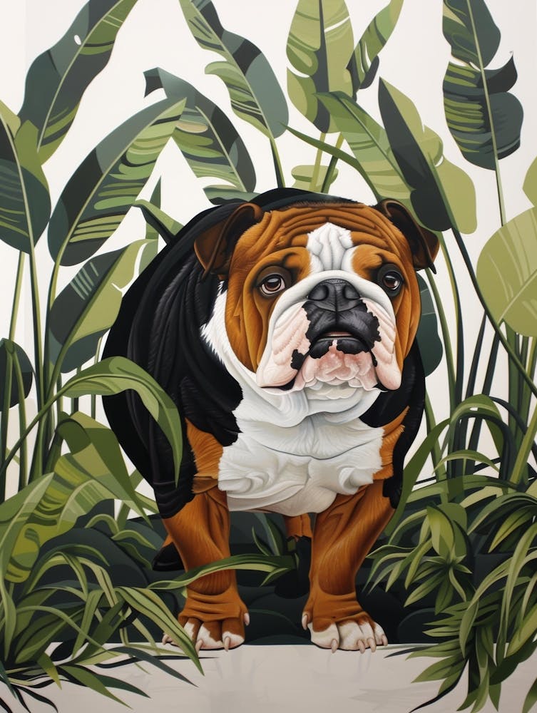 Bulldog Dans La Jungle