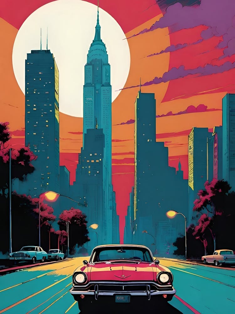 New York City At Sunset