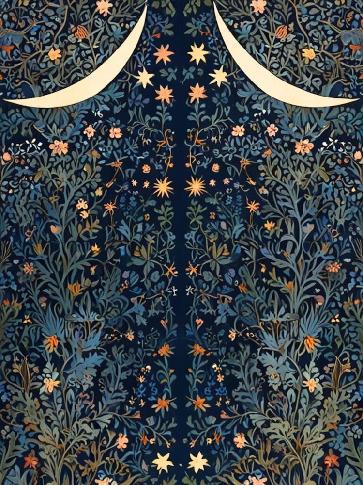 William Morris Moon And Stars 15