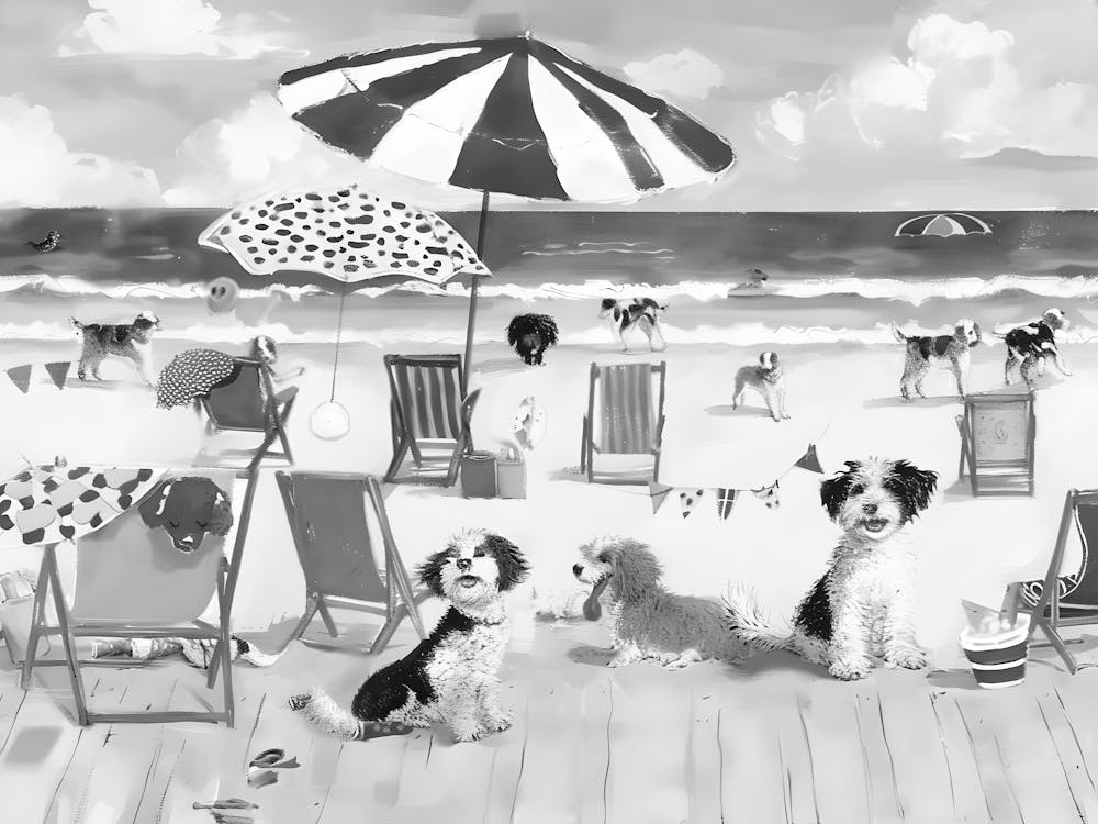Chiens sur la Plage 1