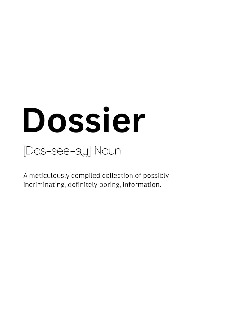 Dossier Definition Meaning