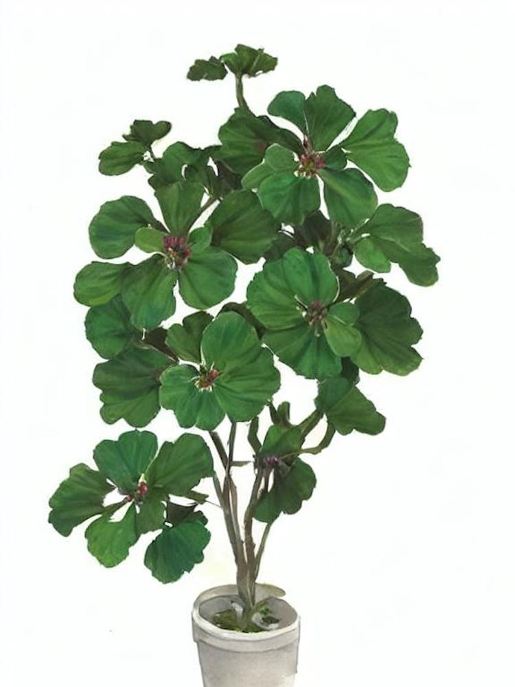 Ivy Geranium (Pelargonium Peltatum) Watercolor