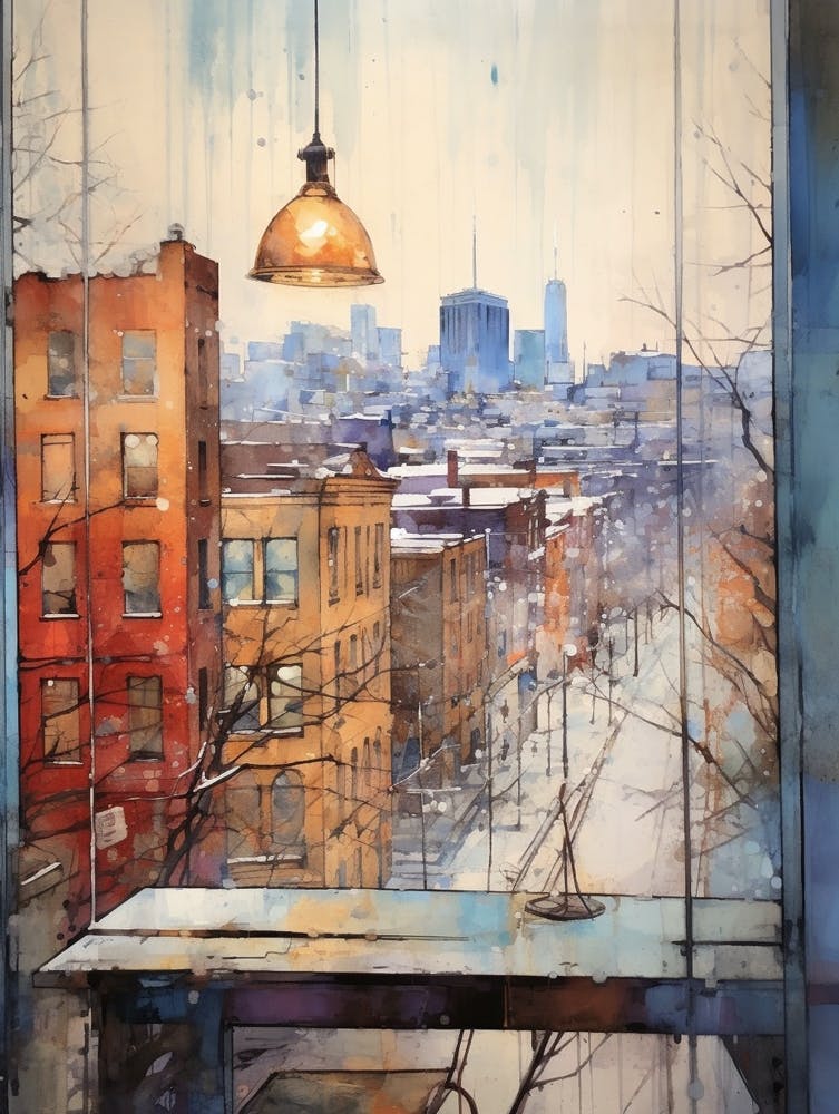 Winter Cityscape Toronto Canada 3