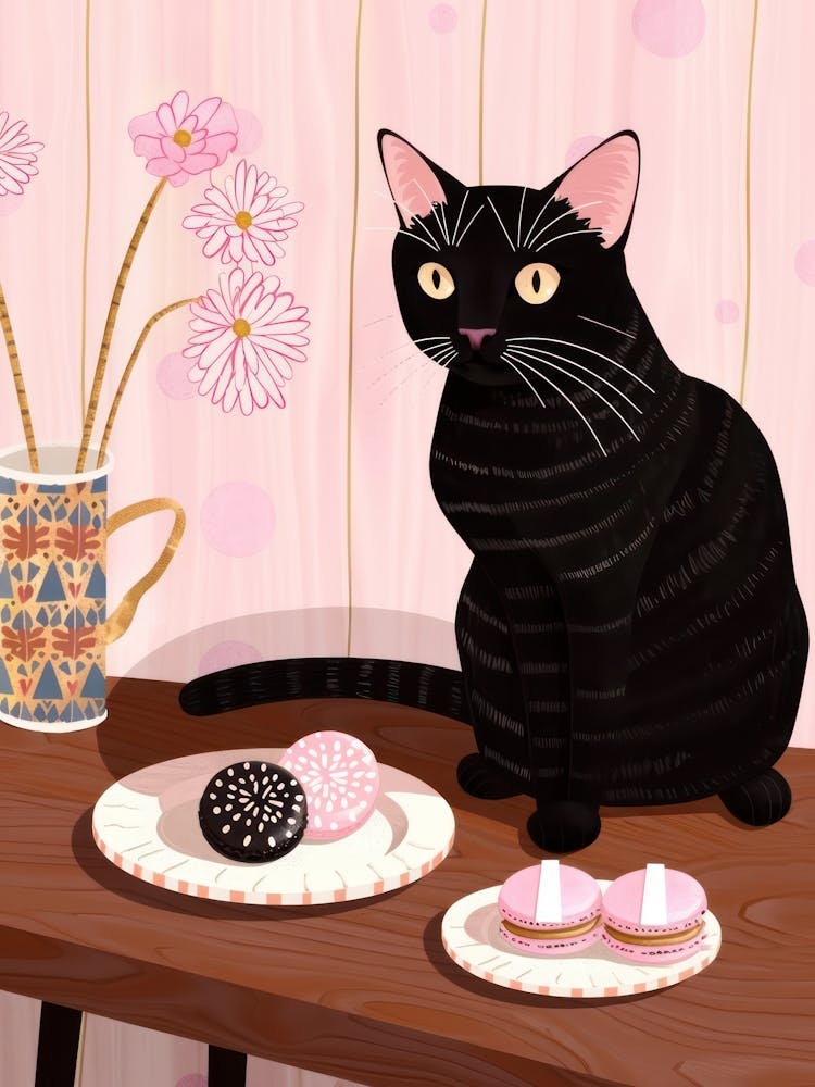 Cat and Macarons Cakes