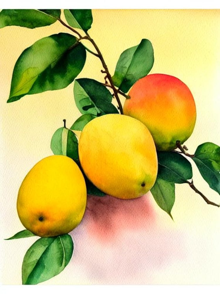 Mango Italian Watercolour fruit