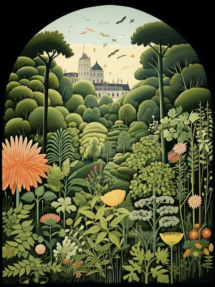 Botanischer Garten Mnchen Nymphenburg Germany Henri Rousseau Style 2
