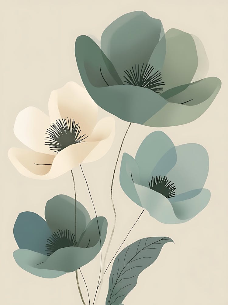 Blue And White Flowers