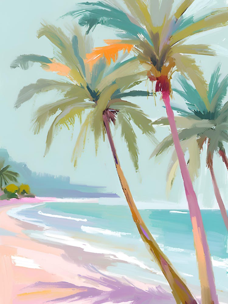Palm Trees On The Beach