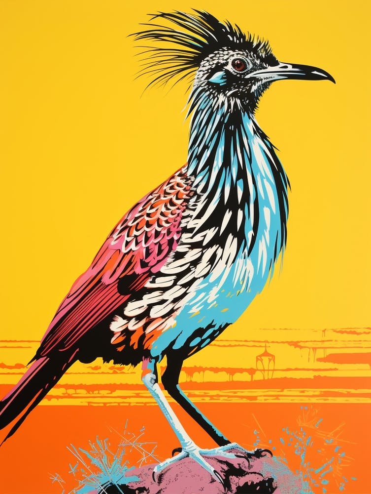Andy Warhol Style Bird Roadrunner 4