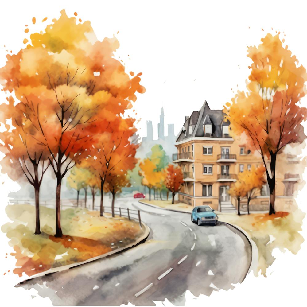 Watercolor Autumn Painting 1