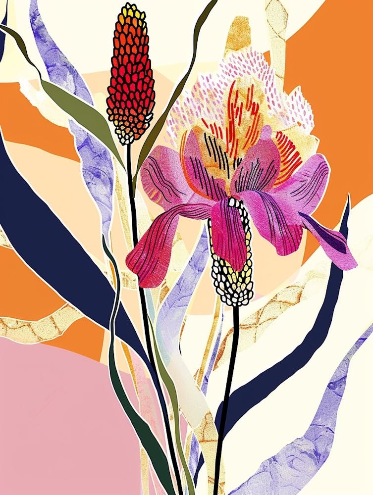 Colourful Flower Illustration Prairie Clover 2