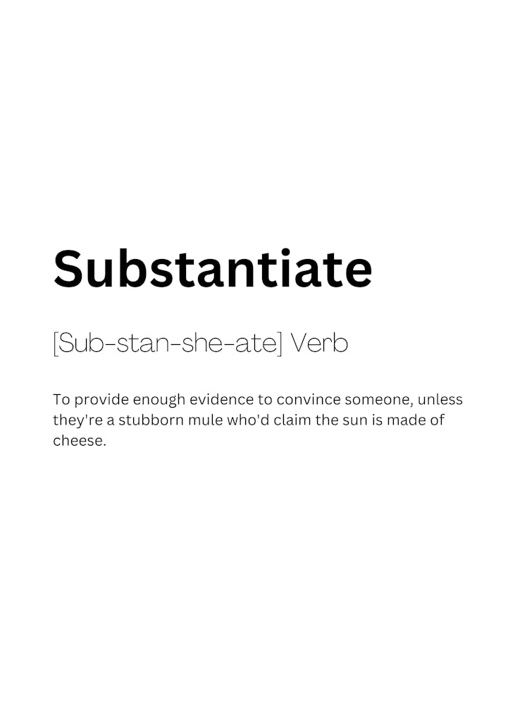 Substantiate Definition Meaning