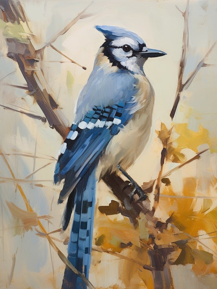 Bird Painting Blue Jay 4
