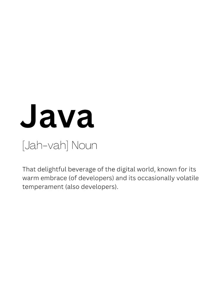 Java Definition Meaning