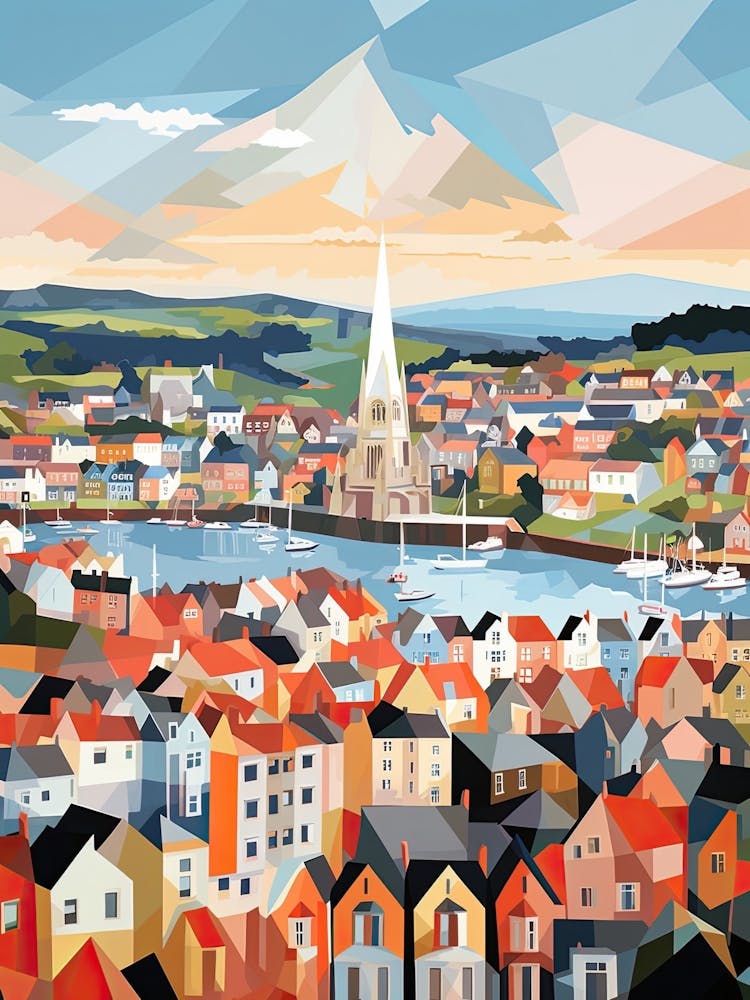 Evon, United Kingdom, Geometric Illustration 4