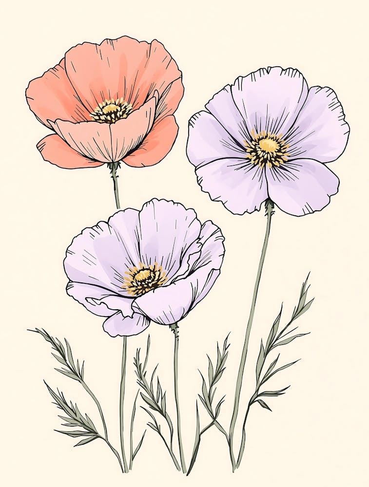 Elegant Watercolor Florals for a Serene Space