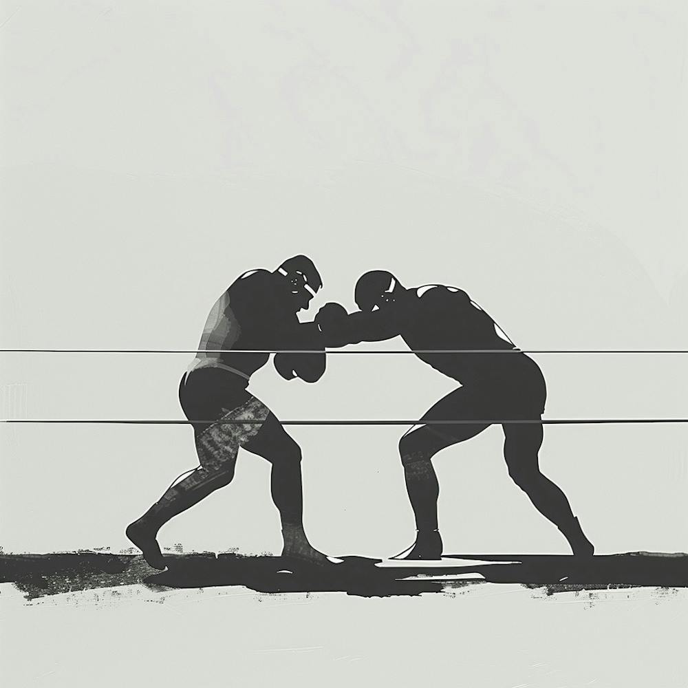 Two Boxers Fighting 1