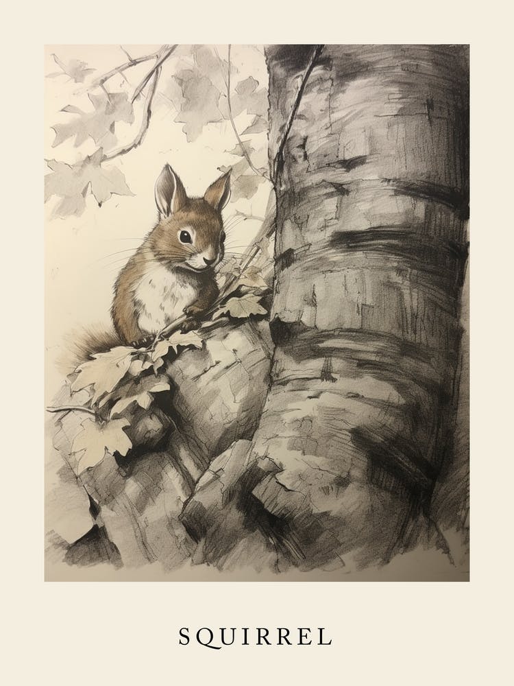 Beatrix Potter Inspired  Animal Watercolour Squirrel 2