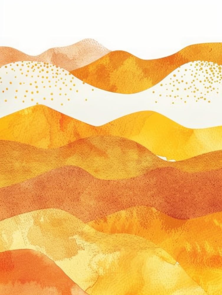 Watercolor Of A Desert
