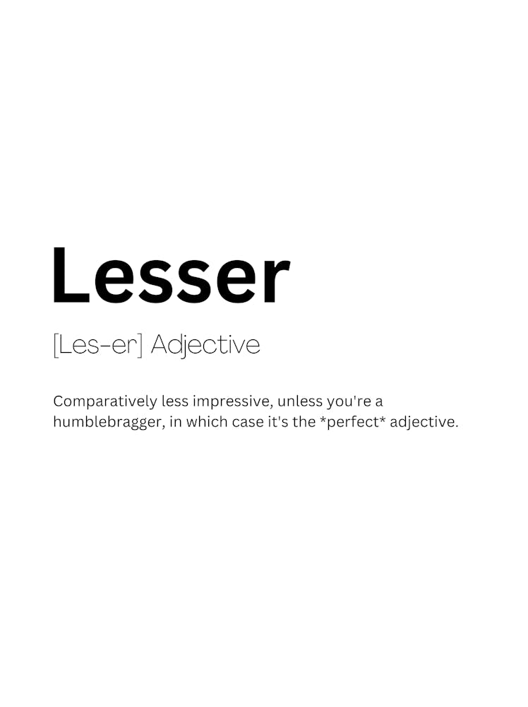 Lesser Definition Meaning 1