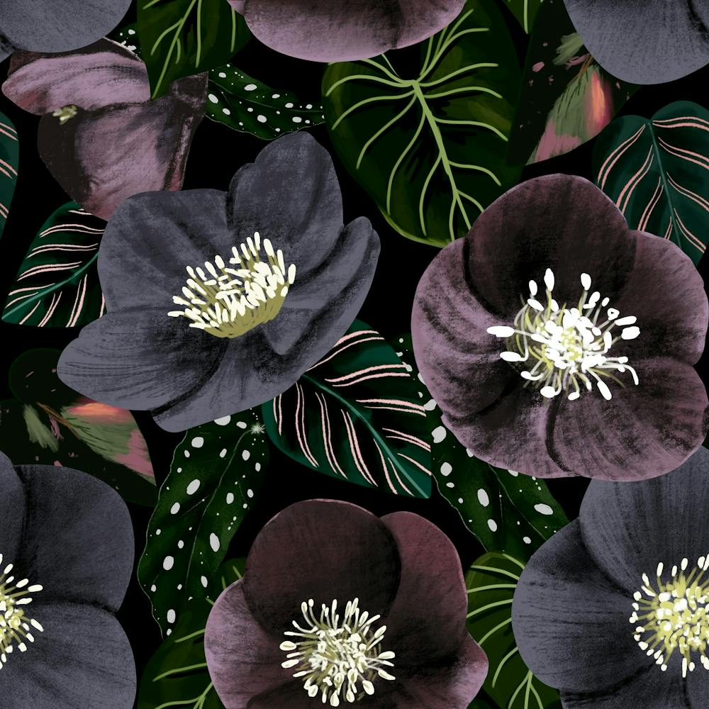 Dunkle Blumen Lila