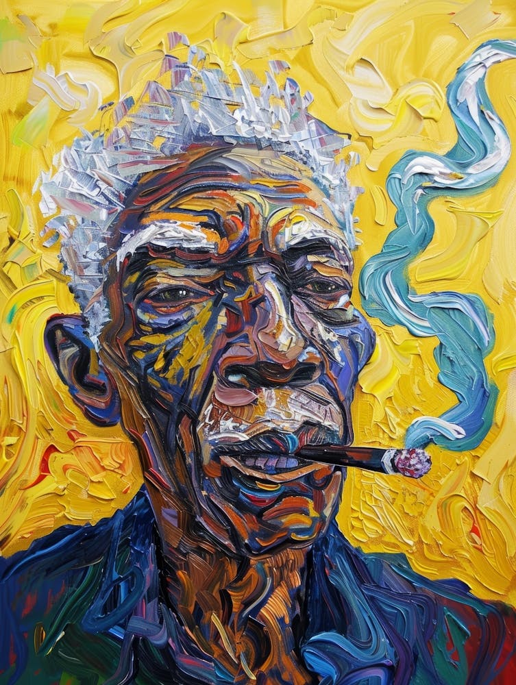 Old Man Smoking A Cigarette 1