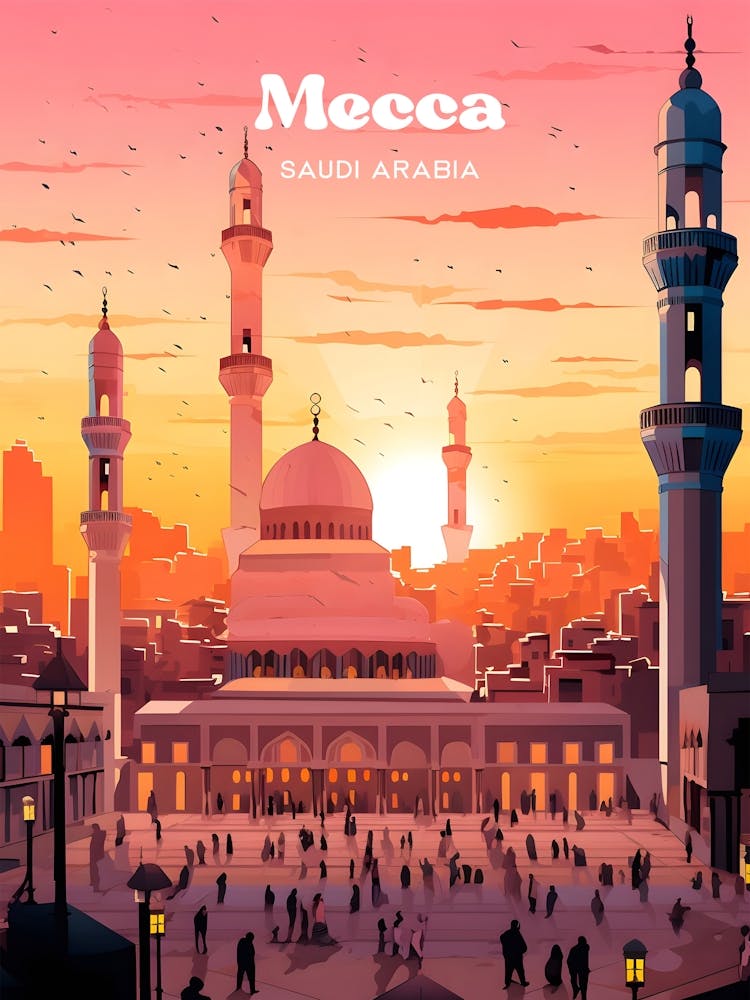 Mecca Saudi Arabia Masjid al-Haram Travel Art