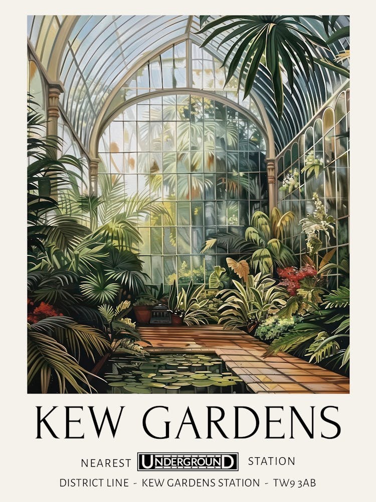 William Morris Print Kew Gardens Print Botanical Vintage London