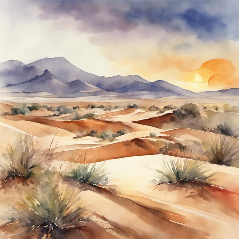 Watercolor Desert Landscape 1